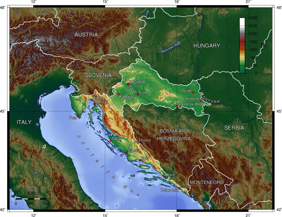 Топографска карта Словенији