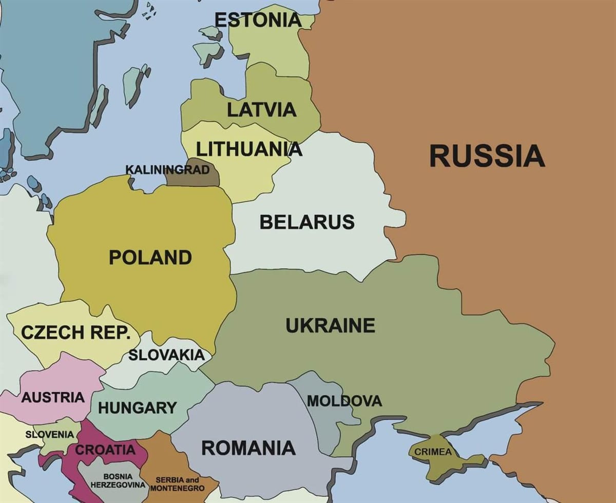 Карта Словеније и суседних земаља