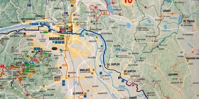 Карта Словеније на бициклу