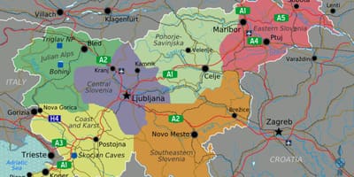Словенија карта земље